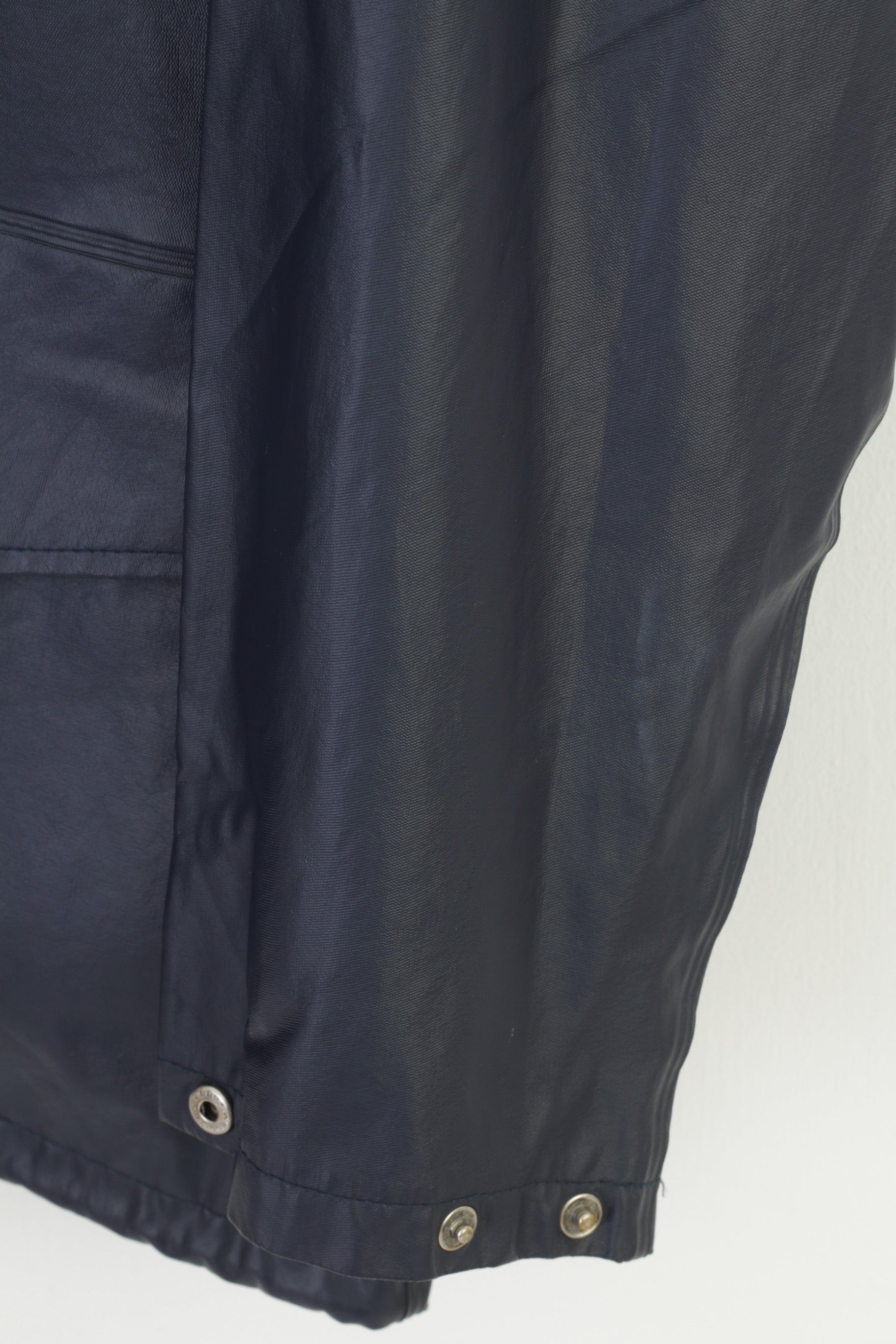 Helly Hansen Veste Homme Marine Vintage Brillant Polyuréthane Fermeture Éclair Complète Haut Imperméable Extérieur