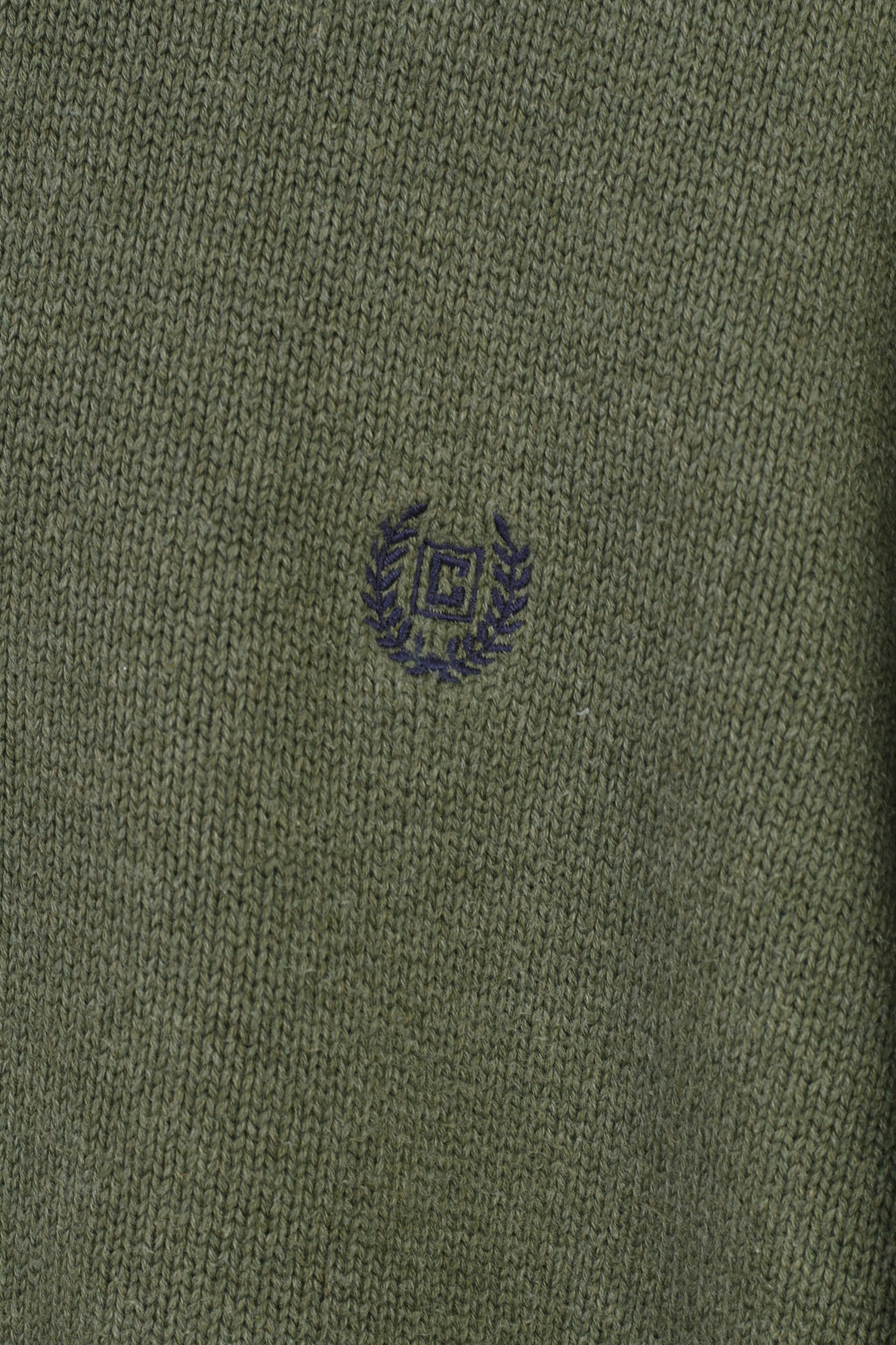 Chaps Men M Jumper Green Cotton Bottoms Collar Sweater Vintage Top