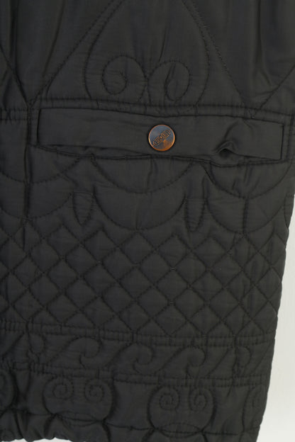 DISMERO Women S Vest Bodywarmer Waistcoast Black Sleeveless Full Zipper Vintage Sportswear Top