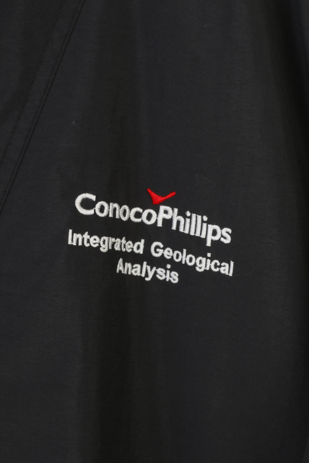 North End Men L Jacket Full Zipper Black Waterproof ConocoPhilips Vintage Detachable Sleeves Top