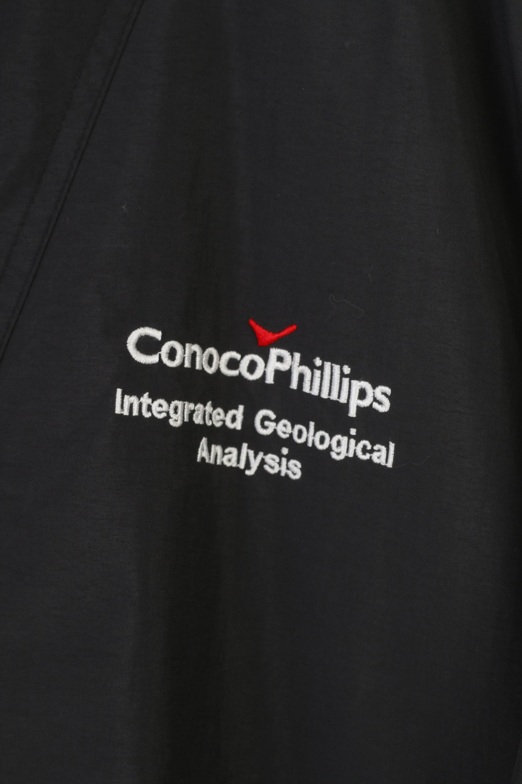 North End Men L Jacket Full Zipper Black Waterproof ConocoPhilips Vintage Detachable Sleeves Top