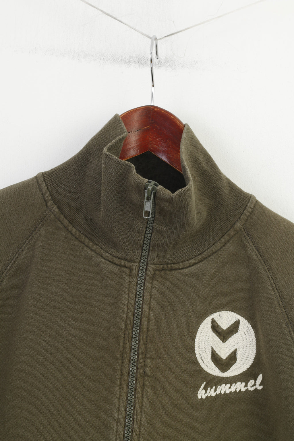 Hummel Donna XS Felpa con cappuccio in cotone Verde Toppe sportive Top con colletto con cerniera