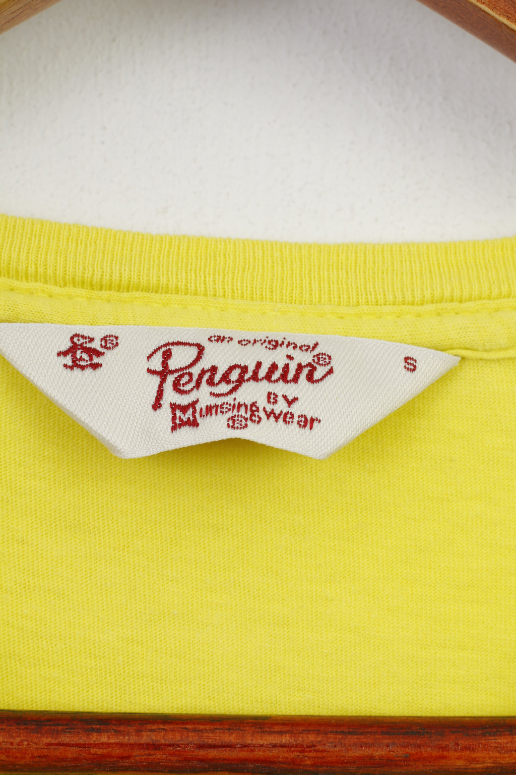Penguin Men S T-Shirt Yellow Cotton Crew Neck Summer Penguin Graphic Top