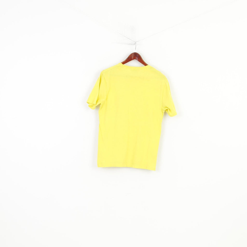 Penguin Men S T-Shirt Yellow Cotton Crew Neck Summer Penguin Graphic Top