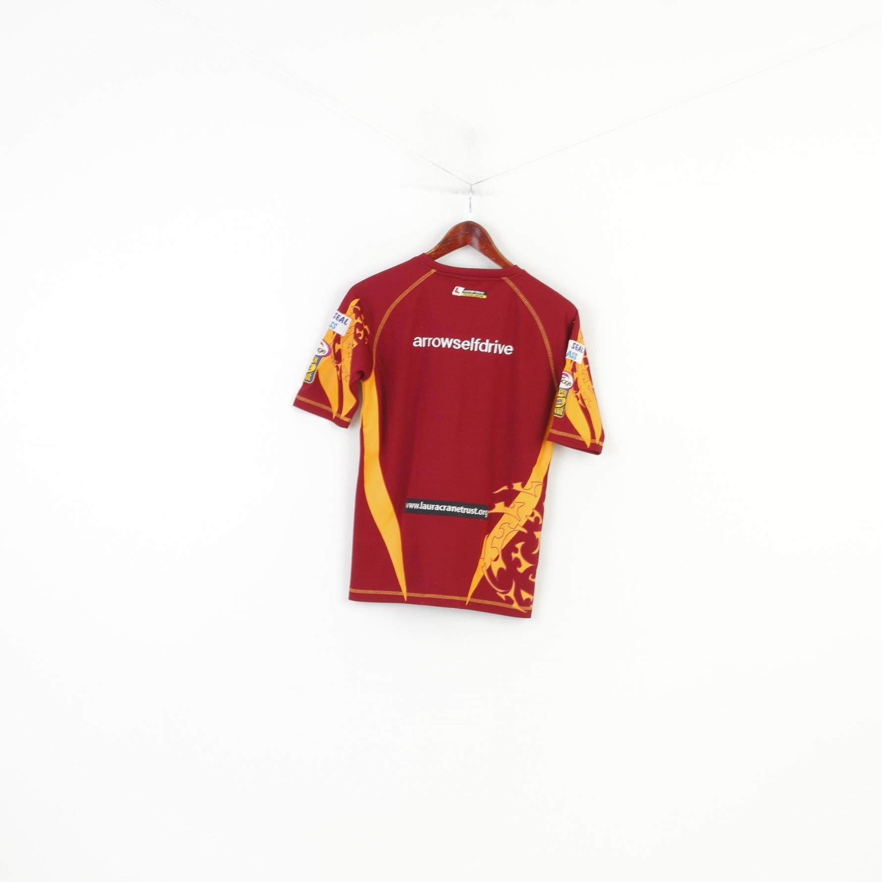 Maglietta Kooga Boys L 10 Age Maglia Huddersfield Giants League LGB Rugby Sport Vintage BorgognaTop