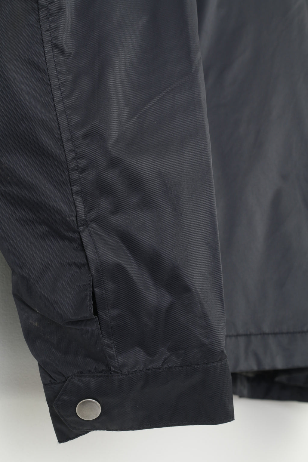 Leicester City Football Club Men L Jacket Black Full Zipper Sport Nylon Waterproof Vintage Top