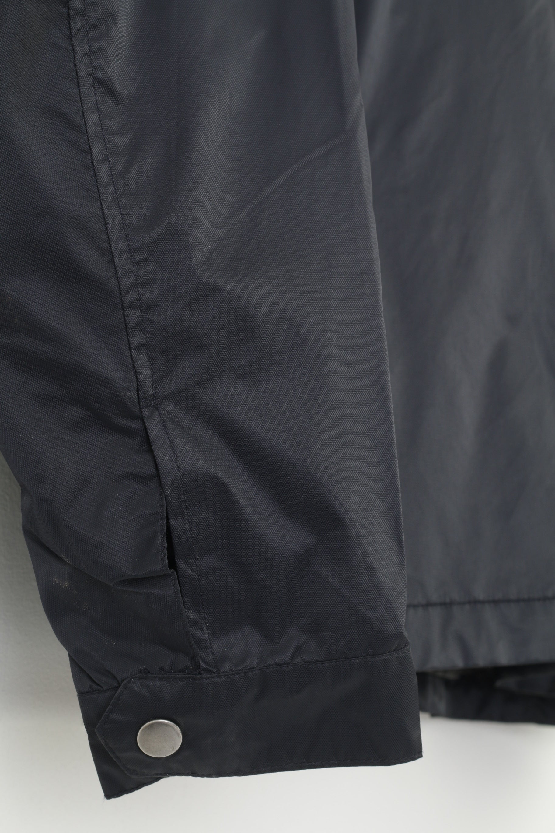 Leicester City Football Club Men L Jacket Black Full Zipper Sport Nylon Waterproof Vintage Top