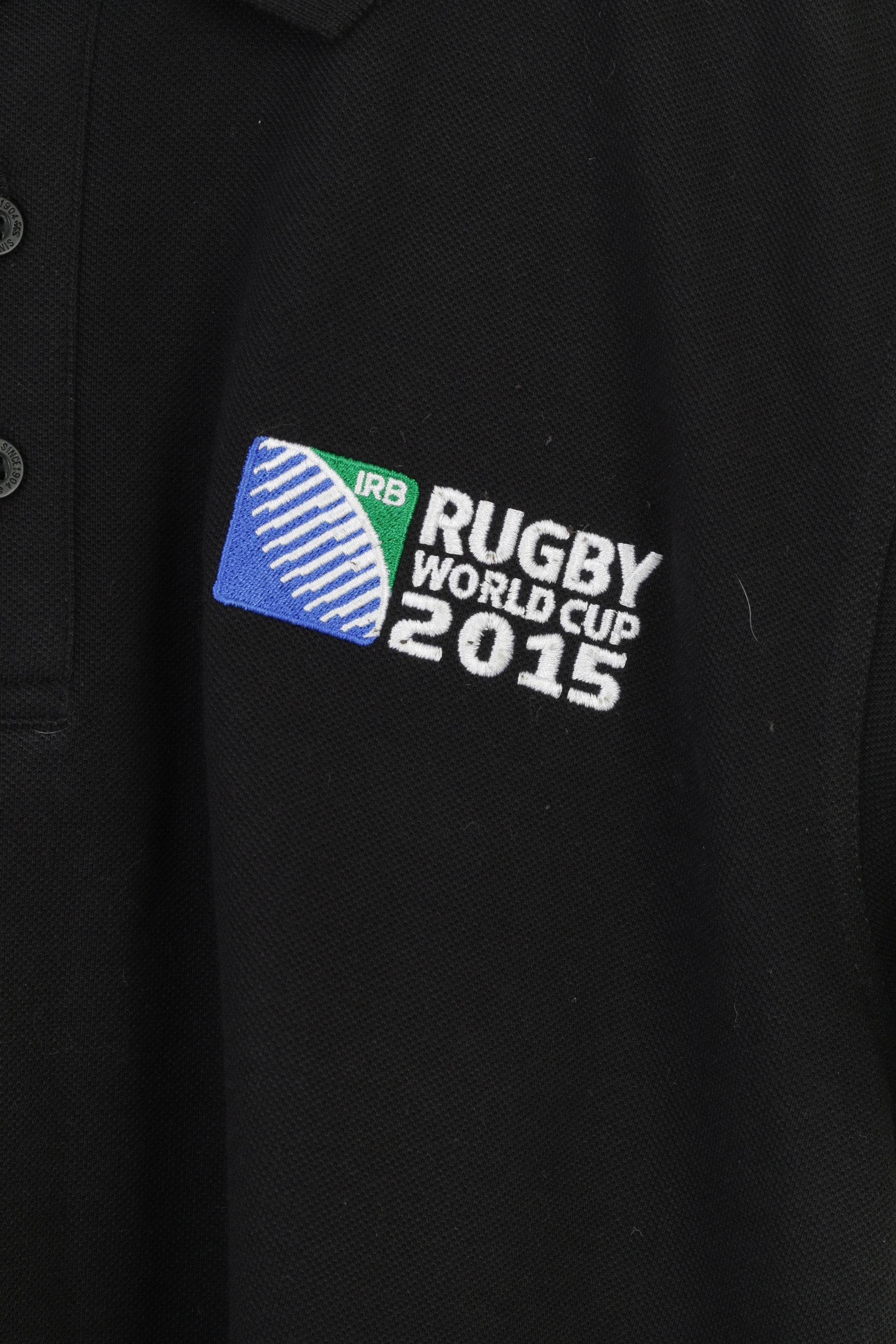Canterbury Men S Polo Shirt  Rugby World Cup 2015 Black England 2015 Short Sleeve Sport Vintage Top
