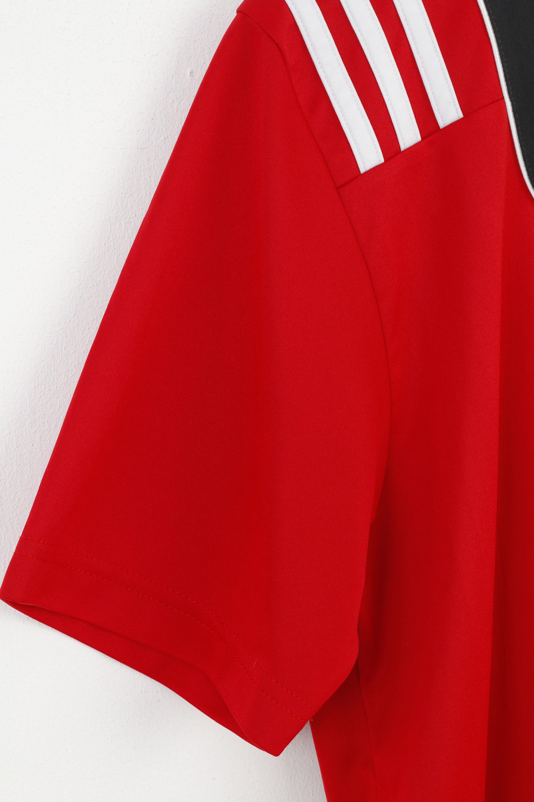 Adidas Hommes 38 40 M Chemise Jersey Team Sportia Rouge FBC Lerum Manches Courtes Vintage Top