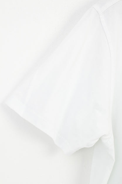 Lyle & Scott Men XL Polo Shirt White Cotton Short Sleeve Vintage Top
