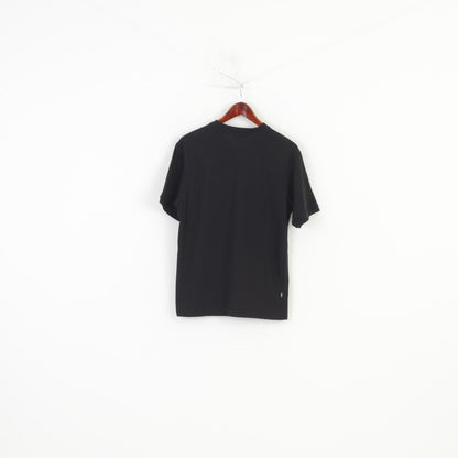 Umbro Men M Shirt Black Cotton Vintage Blend V Neck  Fit Sport Top