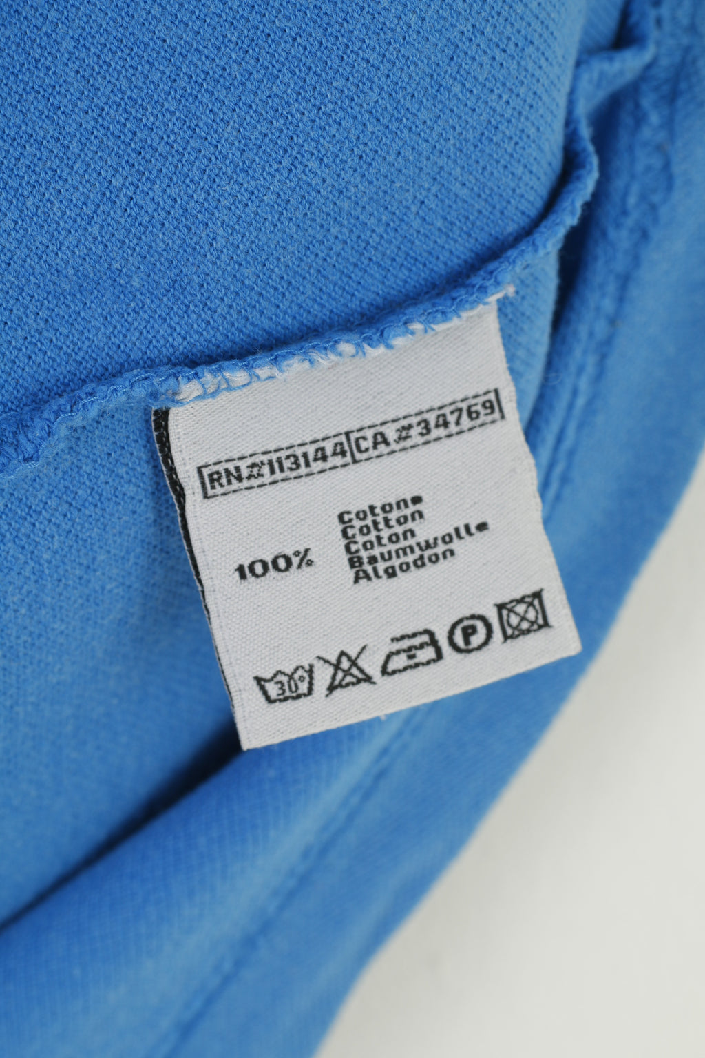 Robe Di Kappa Polo da uomo M in cotone con logo blu oro e colletto a maniche corte