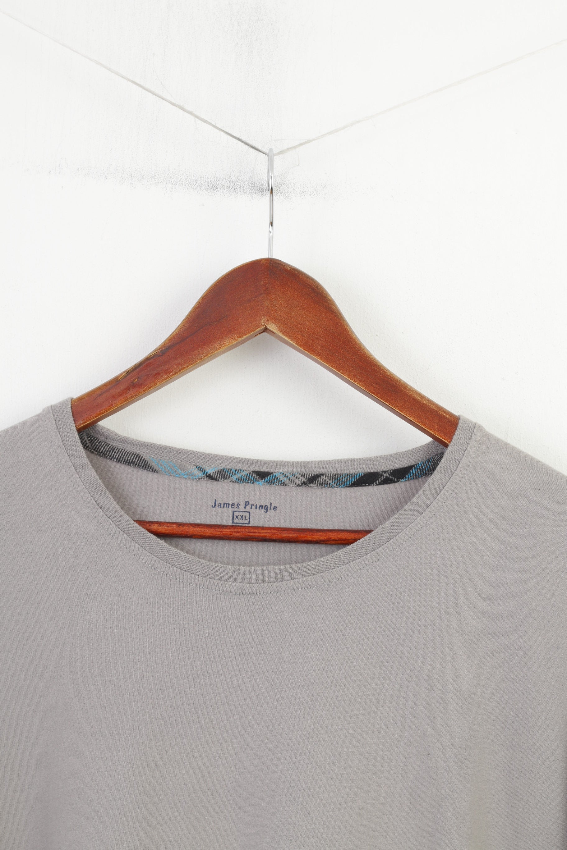 James Pringle Men XXL Longsleeve Grey Crew Neck Cotton Classic Top