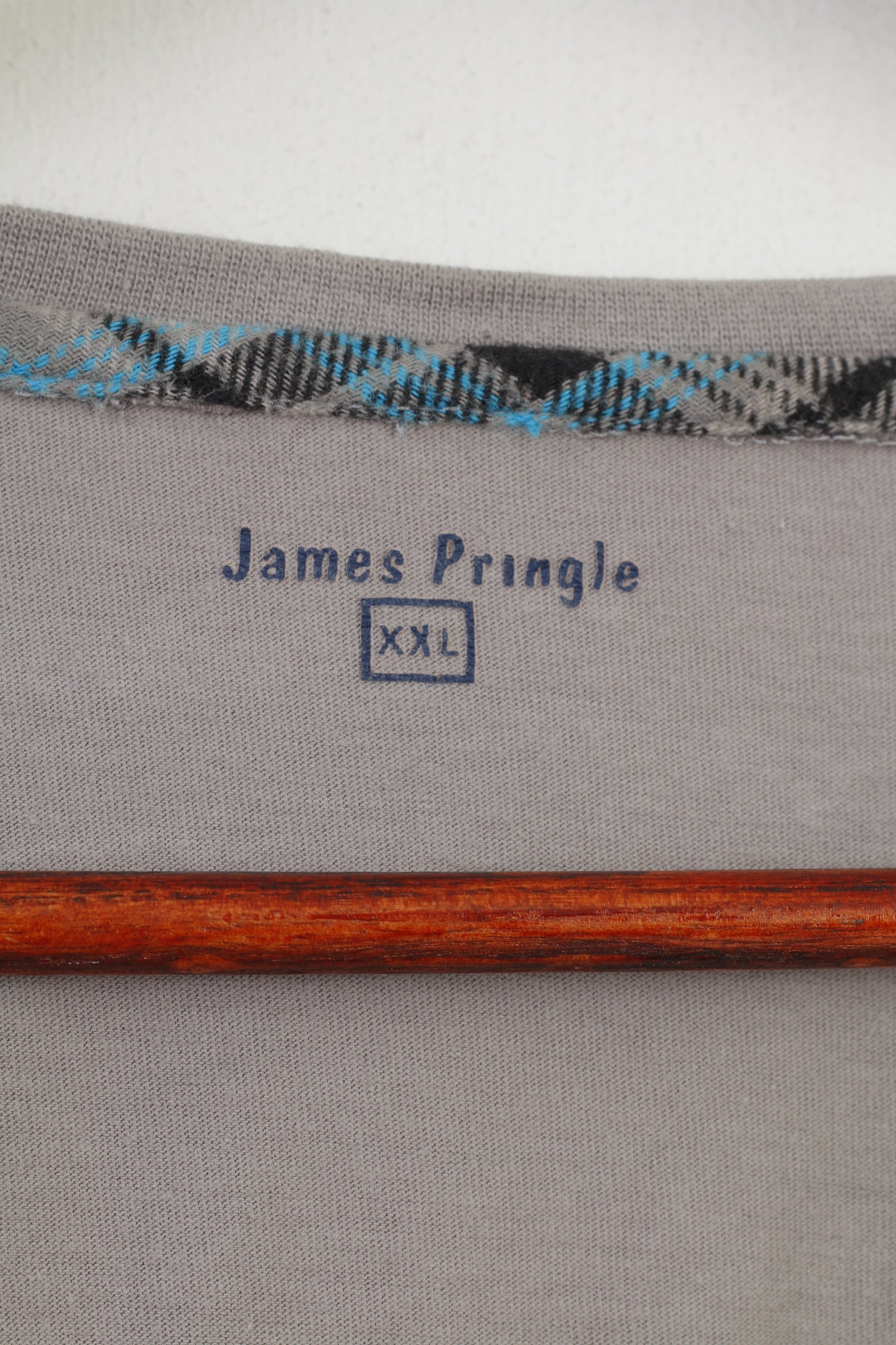 James Pringle Men XXL Longsleeve Grey Crew Neck Cotton Classic Top
