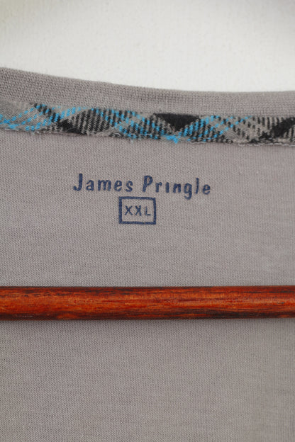 James Pringle Haut classique en coton à manches longues et col rond pour homme XXL