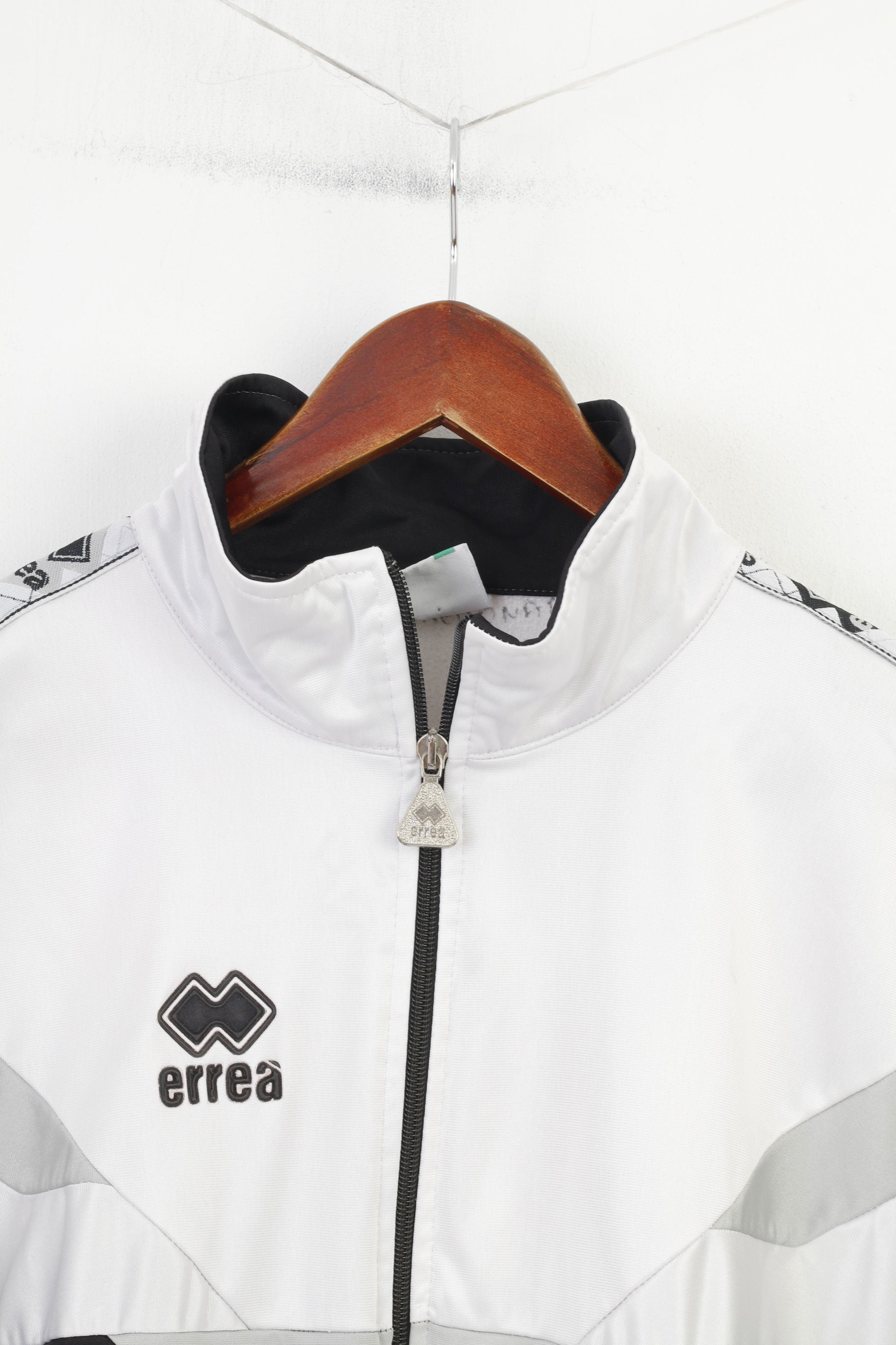 Errea Men 2XL Sweatshirt Full Zipper Sportswea Black White Top