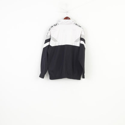 Errea Men 2XL Sweatshirt Full Zipper Sportswea Black White Top