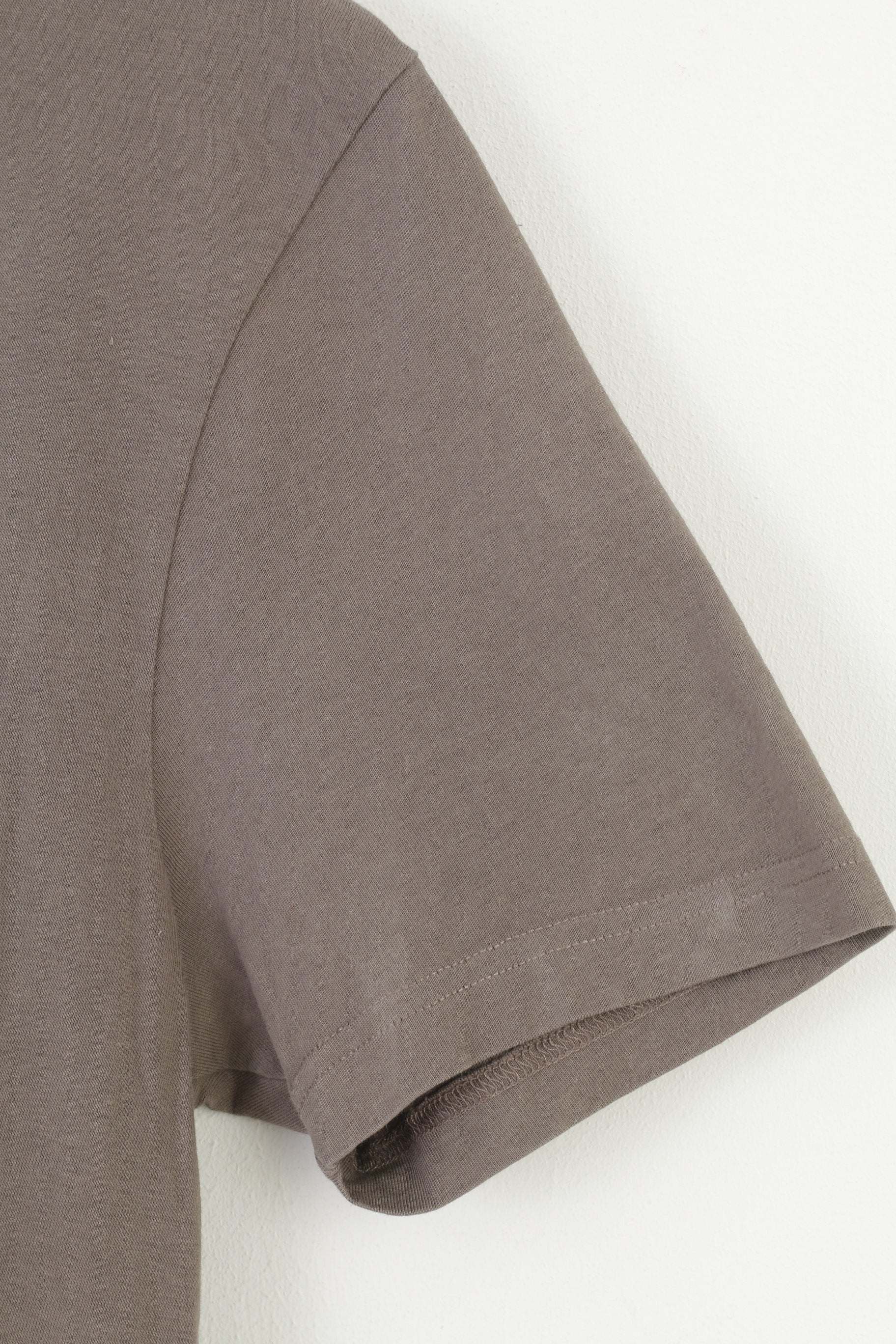 Pretty Green Men M T-Shirt Grey Short Sleeve Crew Neck Cotton Top