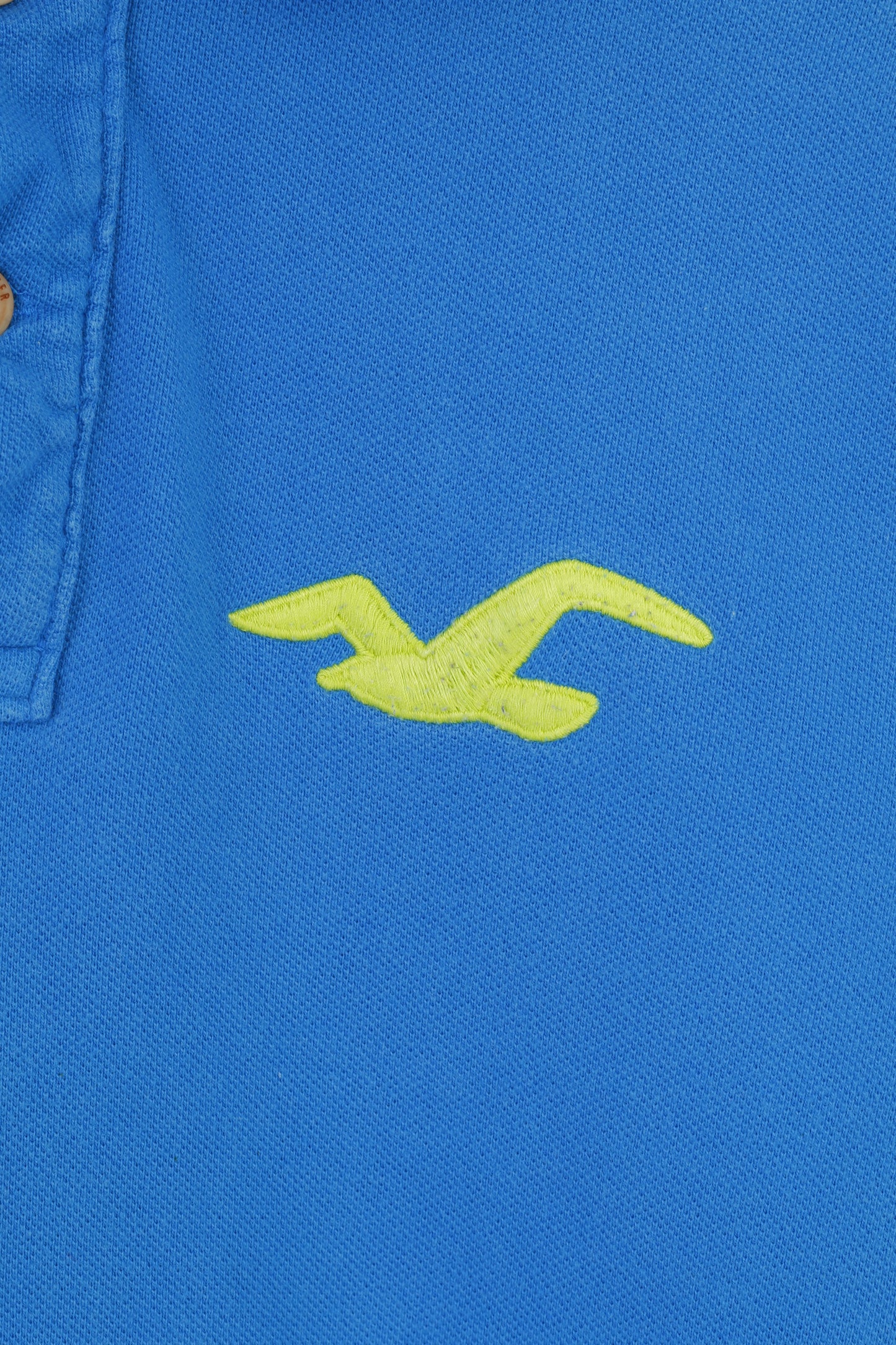 Polo Hollister da uomo M. Top slim fit in cotone blu con dettagli