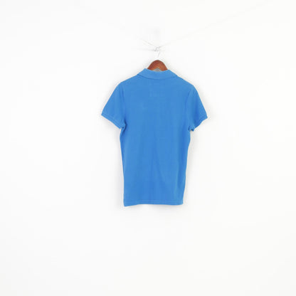 Polo Hollister da uomo M. Top slim fit in cotone blu con dettagli