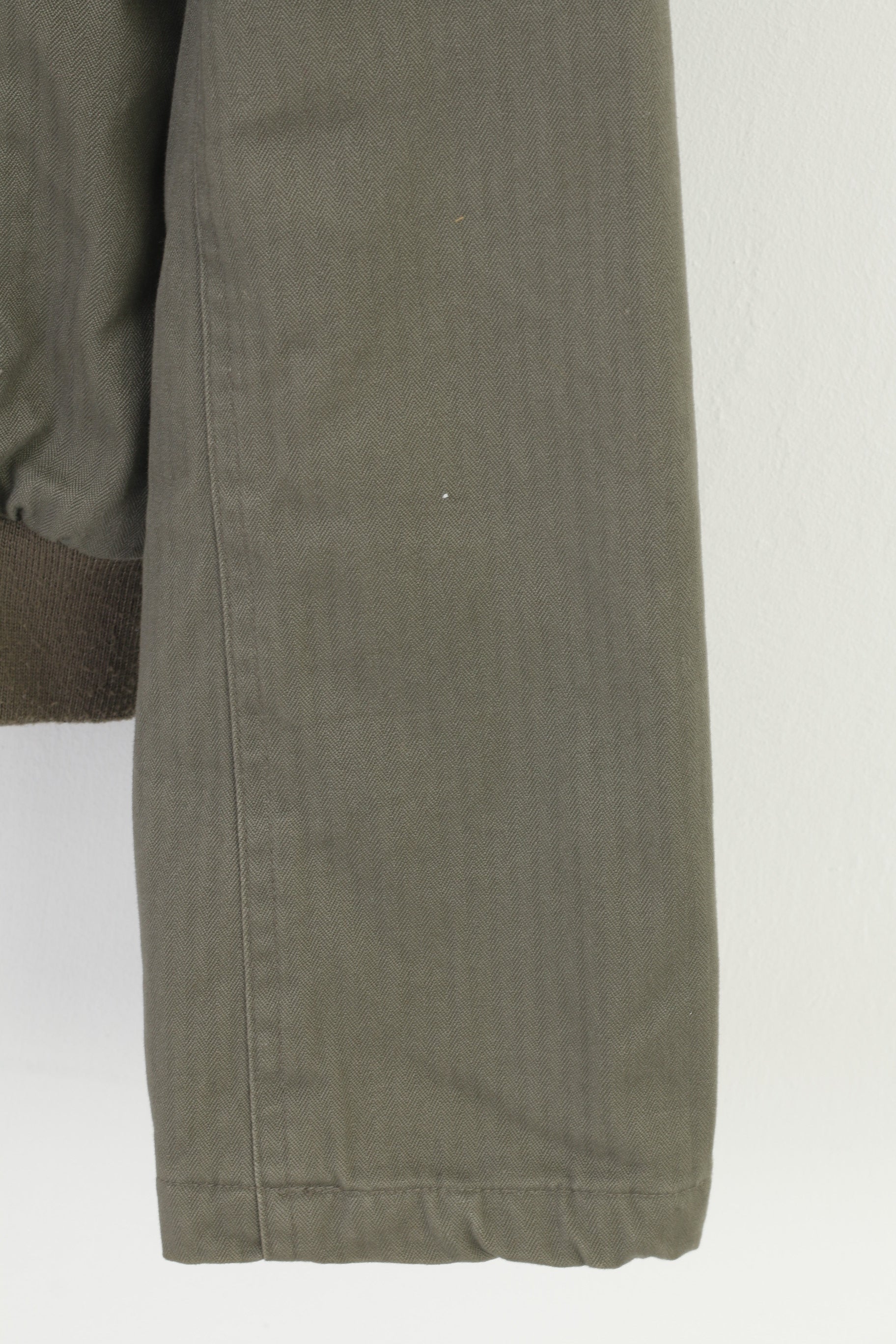 Dorothy Perkins Women 12 40 M Jacket Khaki Hooded Padded Cotton Full Zipper Bottoms Vintage Top