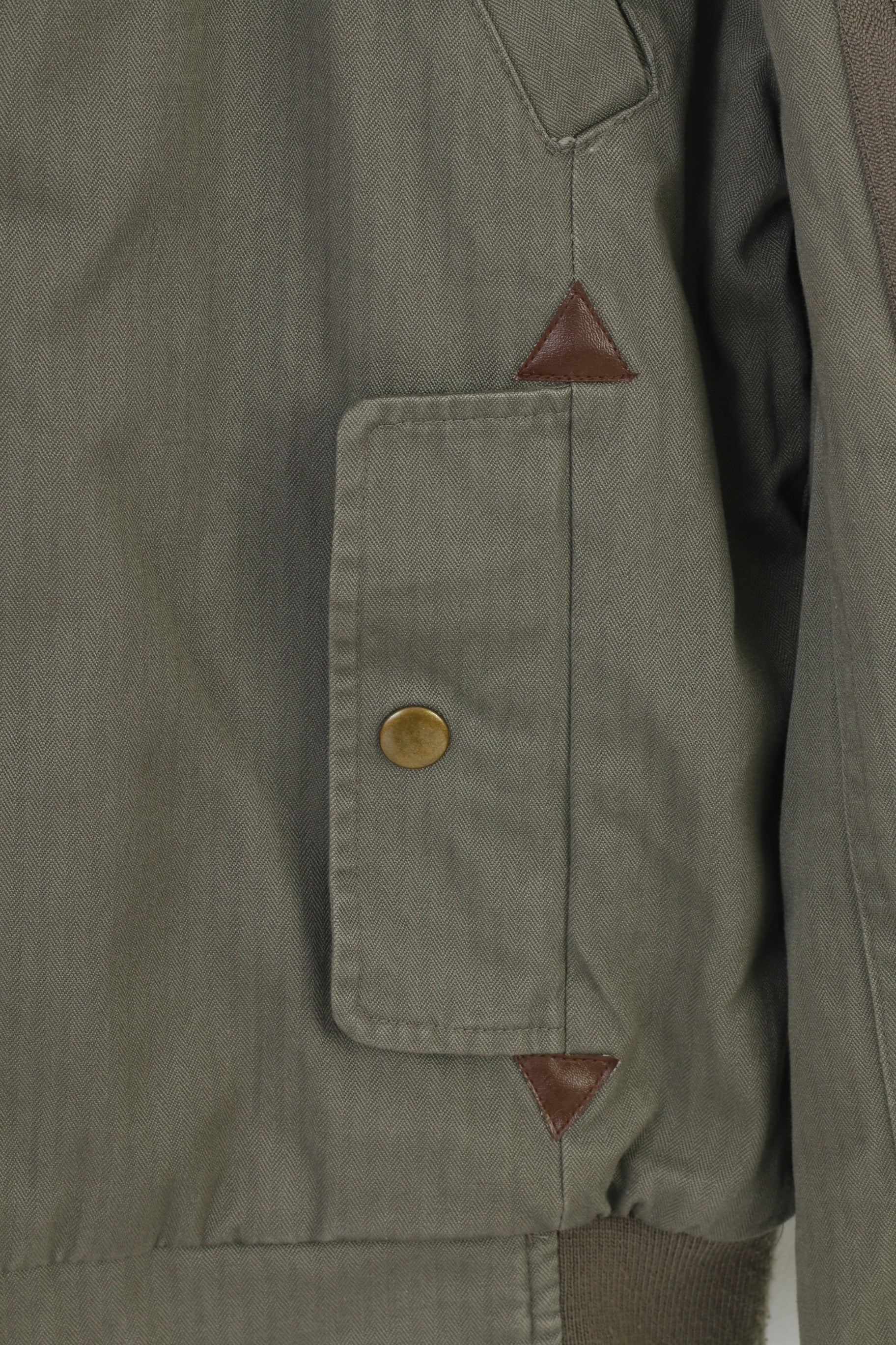 Dorothy Perkins Women 12 40 M Jacket Khaki Hooded Padded Cotton Full Zipper Bottoms Vintage Top