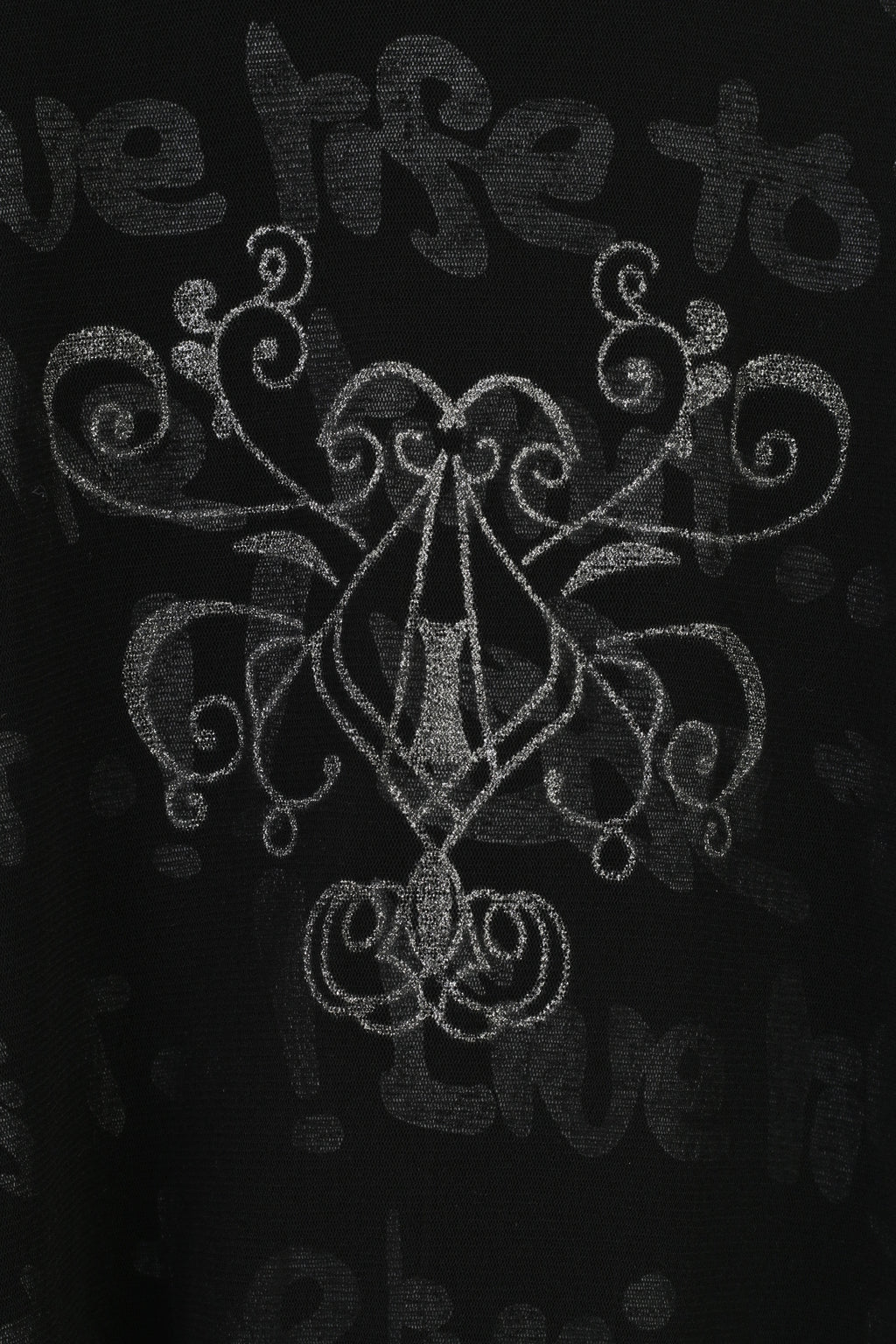 Notiz Women S  Shirt Long Sleeve Black Mesh Graphic Crew Neck Vintage Stretch Top