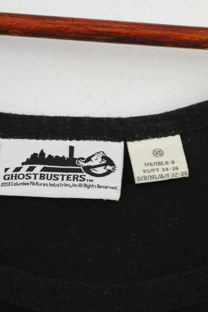 Ghostbusters Femmes XS Débardeur Chemise Gilet Noir Coton Vintage Fantôme Graphique Haut D'été 