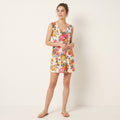 Tom Joule Women XS 8 Mini Dress Flowers Print Multicolor Sleeveless Summer
