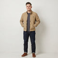 Pretty Green Men S Jacket Brown Cotton Full Zipper Slim Fit Casual Harrington Top