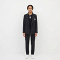 Madeleine Women 10 38 S/M Blazer Black Shiny Double Breasted Detailed Buttons Jacket