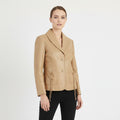 Hollies Stockholm Women 36 S Jacket Beige Leather Soft Boho Blazer