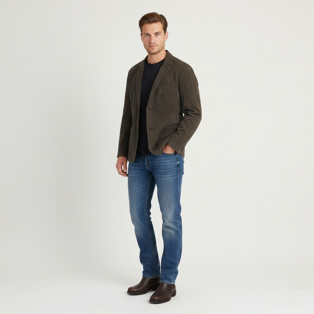 Camel Active Men 26 XL Blazer Brown Cotton Superior Vintage Sport Jacket