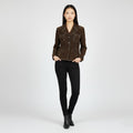 Sasha Women 12 M Jacket Brown Leather Vintage Single Breasted Blazer