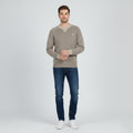 Fred Perry Men S Jumper Brown Crew Neck Logo Cotton Classic Vintage Sweater