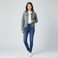 Diesel Women M (S) Denim Jacket Blue Faded Cotton made in Italy Jeans Top