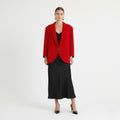 Gianni Versace Women 46 XL Blazer Vintage Red Wool Made in Italy 80s Jacket