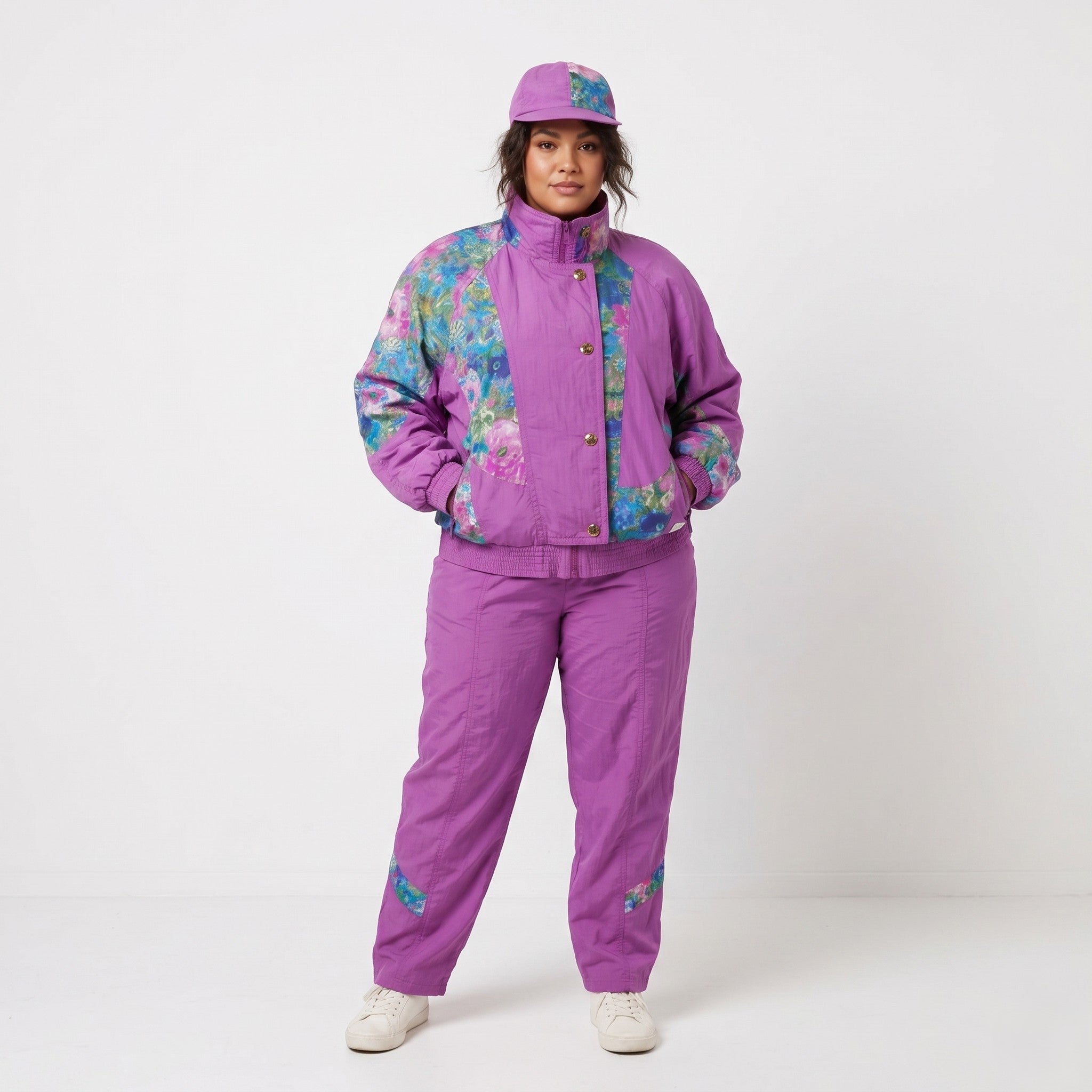 Etirel Le Style Sportif Women 48 20 XXL Jacket Purple Bomber Padded Ski Vintage Top