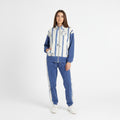 Adidas Women 10 38 S Jacket Vintage Blue Nylon Full Zipper Lightweight Retro Top