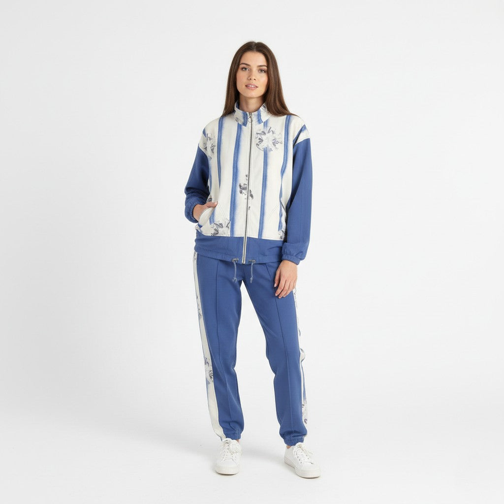 Adidas Women 10 38 S Jacket Vintage Blue Nylon Full Zipper Lightweight Retro Top