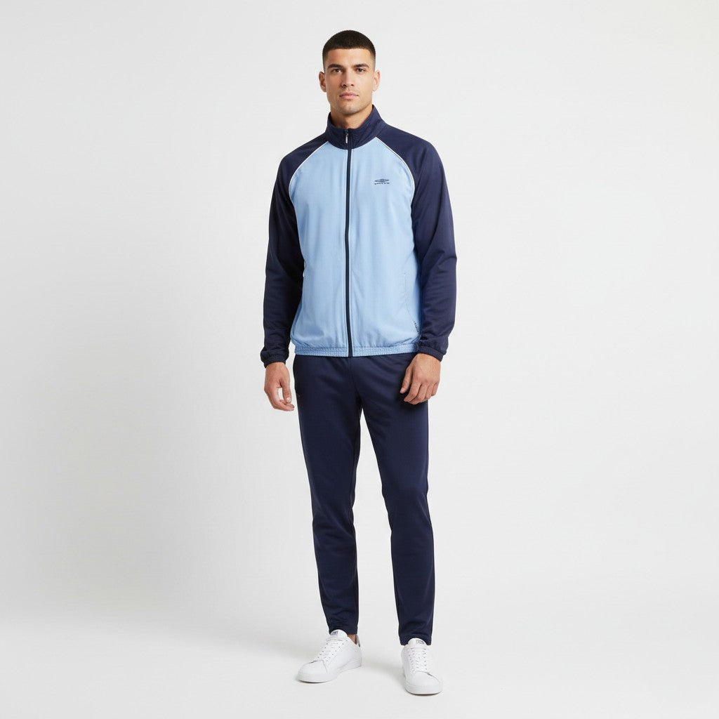 Umbro Men XL Jacket Blue Sport Training Full Zipper Lightweight Bomber Top