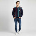 Pringle Sports Men S Jumper Navy Striped New Wool Scotland Retro Sweater