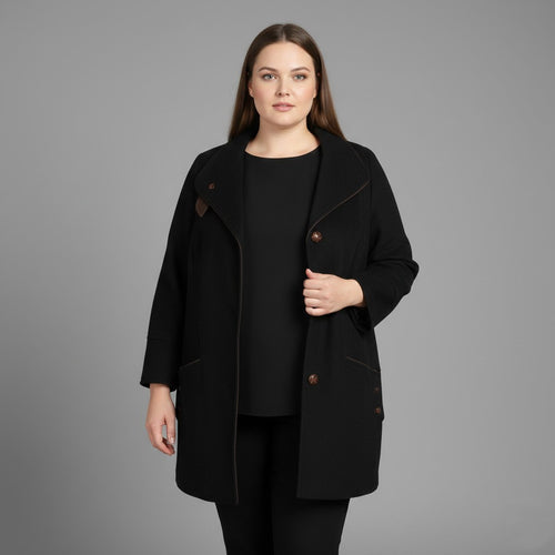 BARONIA VON GOLLAS Women 20 46 Coat Dark Green Wool Toscana Loden Italy Top