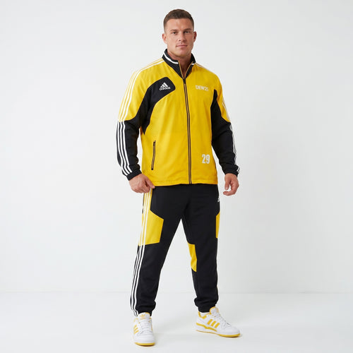 Adidas Men 50/52 XL Jacket Yellow Dortmund #29 Sportswer Football Zip Up Top