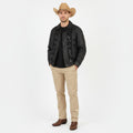 Leather Clothes By R&G Men 46 S Jacket Black Leather Detailed Shiny Aztec Bomber Top