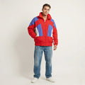 MICRO By Ellesse Men 54 L Jacket Ski Red Nylon Waterproof Italy Vintage 80s