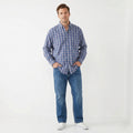 Brooks Brothers Men XL Casual Shirt Blue Check Cotton Regent Non Iron Long Sleeve Top
