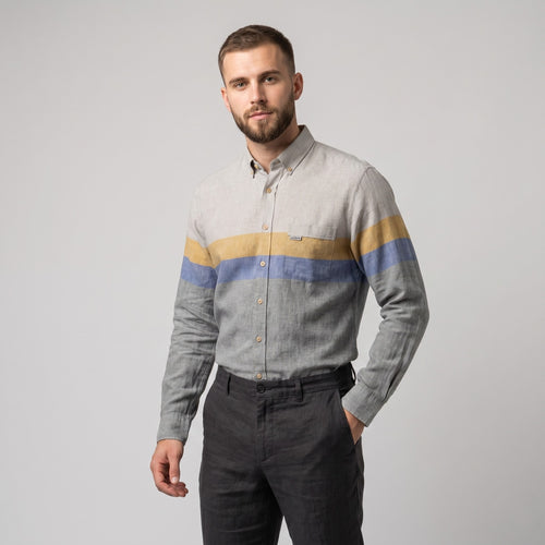 Adidas Men 40 15.5 S Casual Shirt Blue Vintage Cotton West Germany Long Sleeve Top