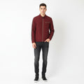 Converse Men S Jacket Burgundy Lightweight Sport Zip Pocket Full Zipper Top