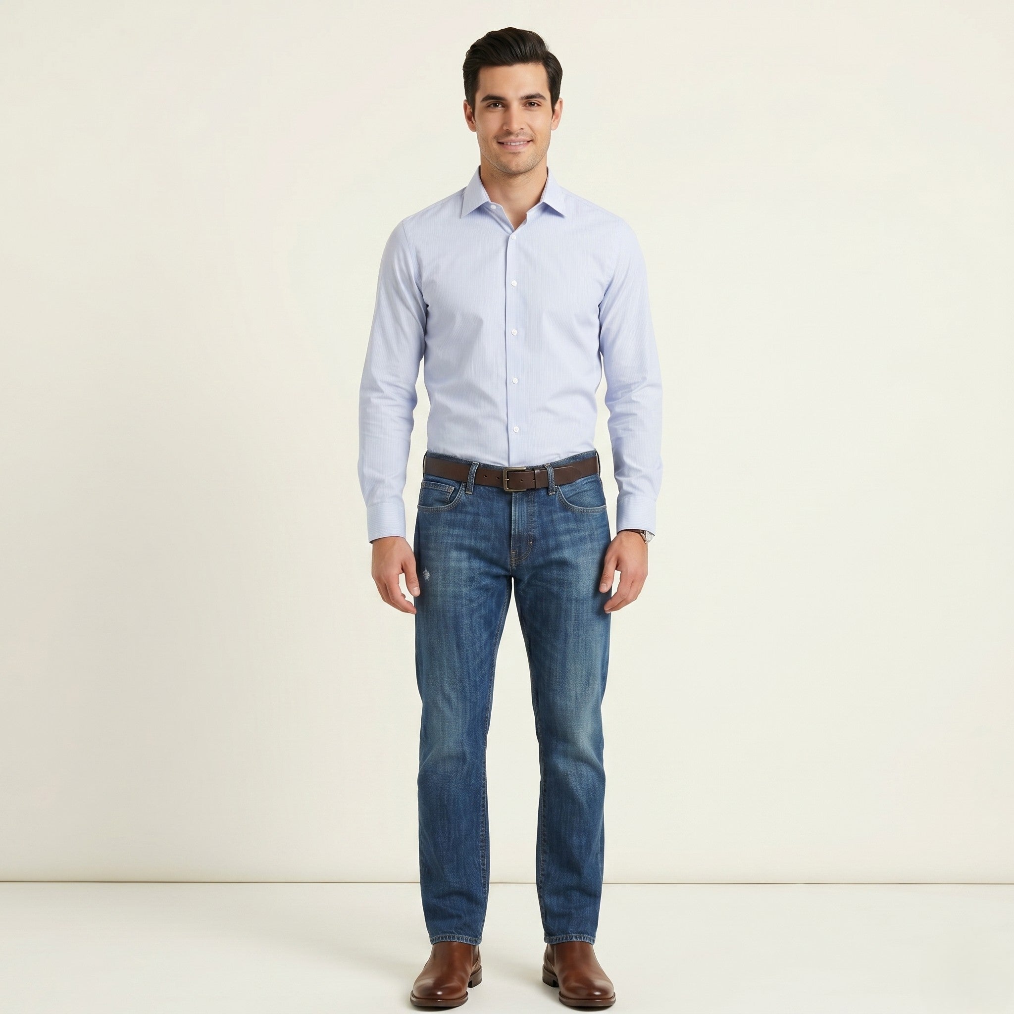 enim & Supply Ralph Lauren Men 31 Trousers Navy Denim Cotton Straight Pants